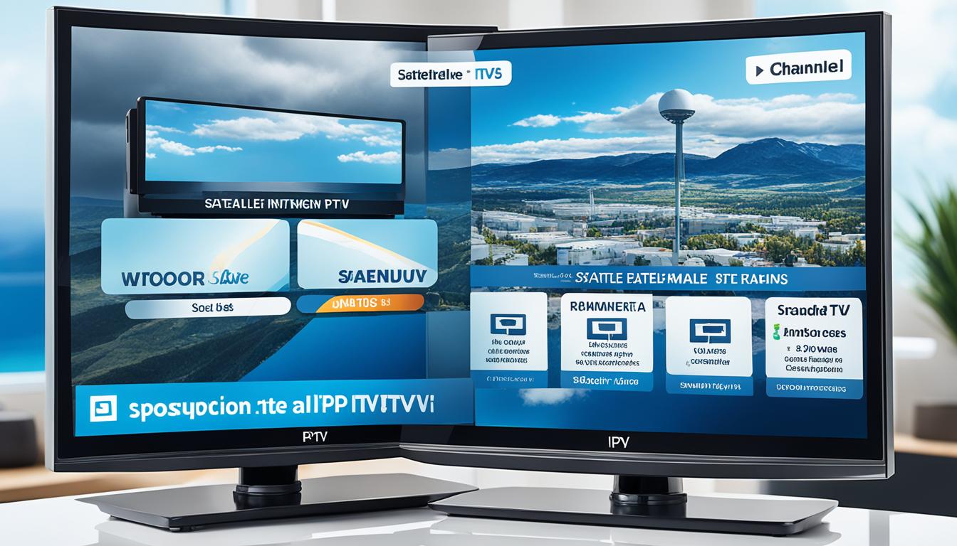 How does IPTV compare to satellite TV?